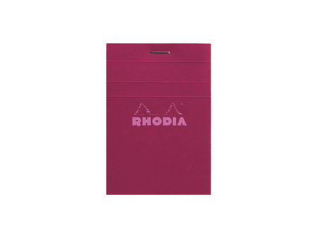 RHODIA Bloc agrafé No. 11, A7, quadrillé 5x5, rose poudré