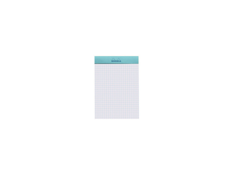 RHODIA Bloc agrafé No. 13, A6, quadrillé 5x5, bleu azur