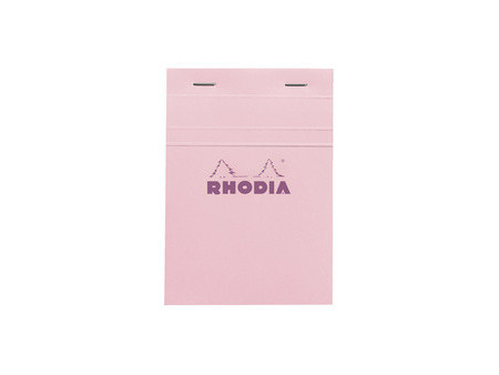 RHODIA Bloc agrafé No. 13, A6, quadrillé 5x5, prune