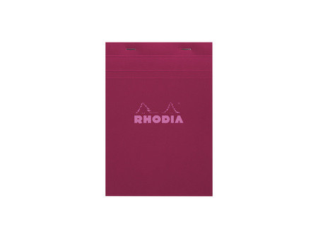 RHODIA Bloc agrafé No. 16, A5, quadrillé 5x5, prune