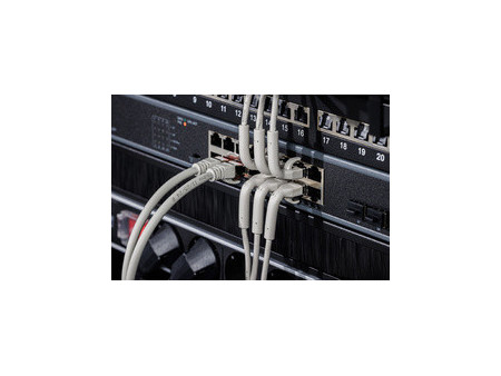 DIGITUS Câble patch Slim coudable, cat. 6A, F/FTP, 0,3 m