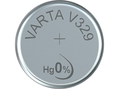 VARTA Pile oxyde argent pour montres, V329 1,55 Volt, 37mAh