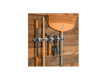 Bradas Porte-balais/outils, 5 logements, rail métallique