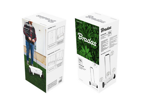 Bradas Semoir de jardin, 12 litres, blanc/anthracite