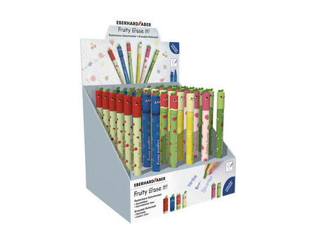 EBERHARD FABER Stylo gel Fruity Erase it!, présentoir de 36