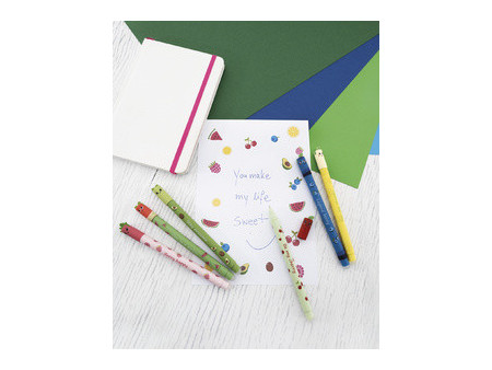 EBERHARD FABER Stylo gel Fruity Erase it!, présentoir de 36