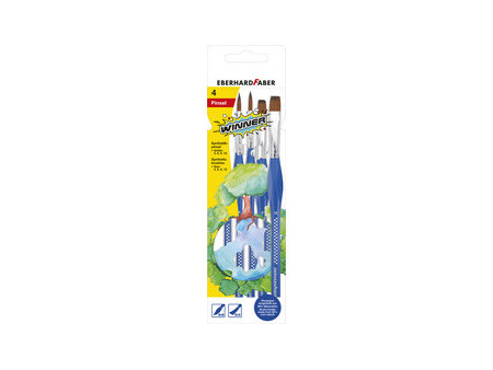 EBERHARD FABER Set de pinceaux synthétiques WINNER, 4 pièces