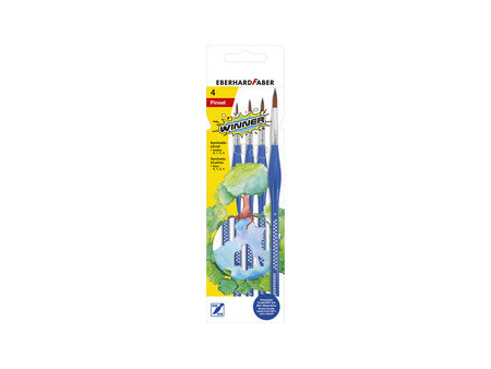 EBERHARD FABER Set de pinceaux synthétiques WINNER, 4 pièces