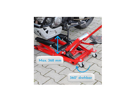 cartrend Cric pour moto, capacité de charge: 680 kg, rouge