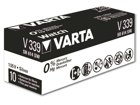 VARTA pile oxyde argent pour montres, V339, 1,55 Volt