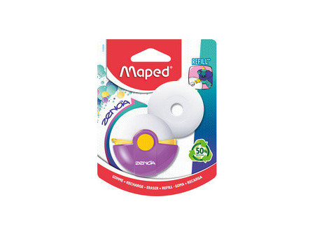 Maped Gomme en plastique Zenoa, incl. recharge, blanc
