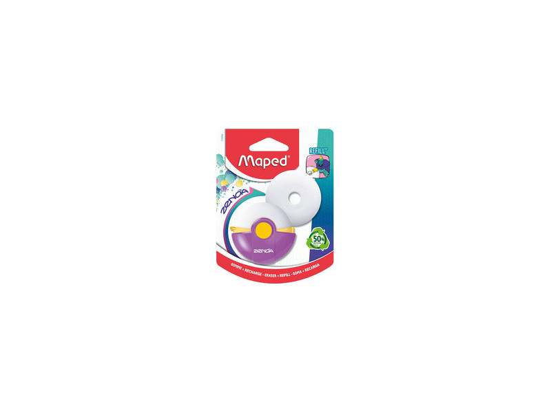 Maped Gomme en plastique Zenoa, incl. recharge, blanc