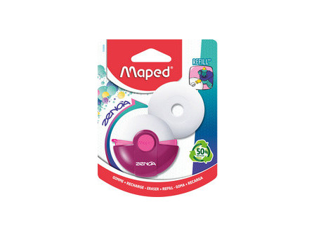 Maped Gomme en plastique Zenoa, incl. recharge, blanc