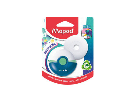 Maped Gomme en plastique Zenoa, incl. recharge, blanc