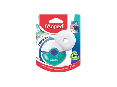 Maped Gomme en plastique Zenoa, incl. recharge, blanc