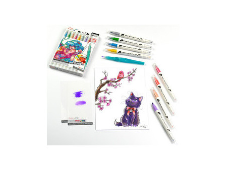 PentelArts Feutre pinceau Brush Sign Pen Twin 'Manga'