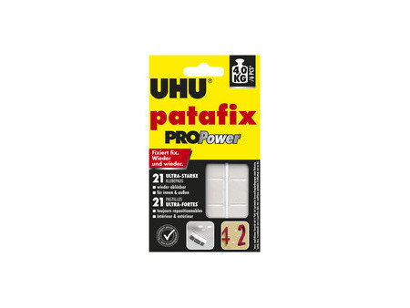 UHU Pastilles adhésives patafix PROPower, détachable, blanc