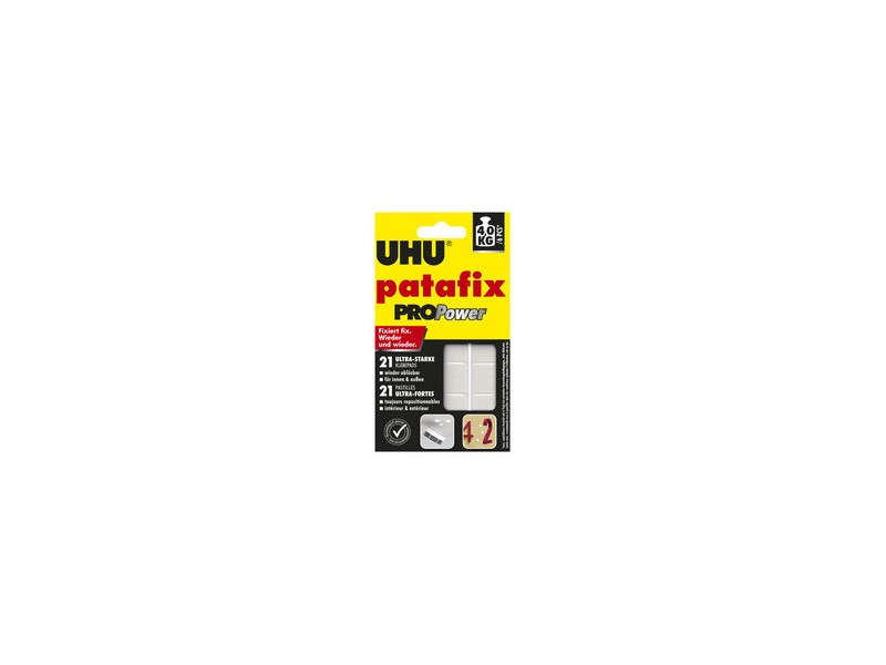 UHU Pastilles adhésives patafix PROPower, détachable, blanc