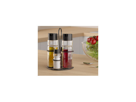 metaltex Ménagère Spice Line, 5 pièces, noir