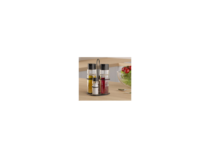 metaltex Ménagère Spice Line, 5 pièces, noir