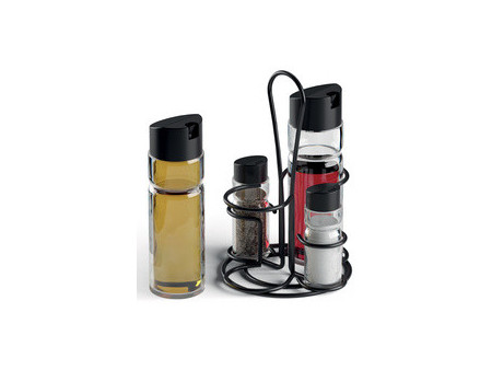 metaltex Ménagère Spice Line, 5 pièces, noir