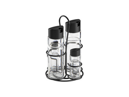 metaltex Ménagère Spice Line, 5 pièces, noir