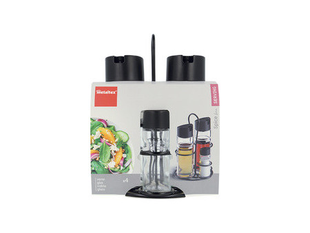 metaltex Ménagère Spice Line, 5 pièces, noir