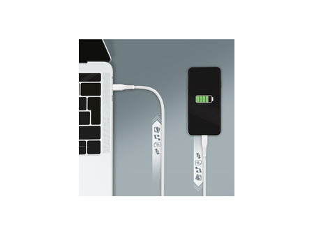 LogiLink Câble USB 2.0, USB-C - USB-C, 1,0 m, blanc