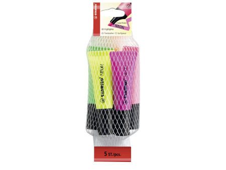 STABILO Surligneur NEON, dans un filet de 5