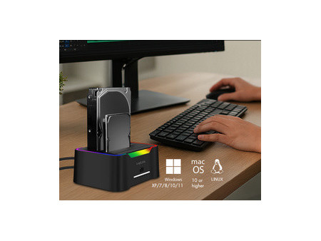 LogiLink Station d'accueil double USB 3.2 pour HDD/SSD