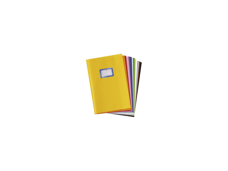 herlitz Protège-cahier format A4, gaufré (raphia), PP, jaune