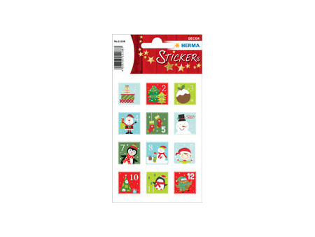 HERMA Autocollants de Noël DECOR 'Calendrier de l'Avent'