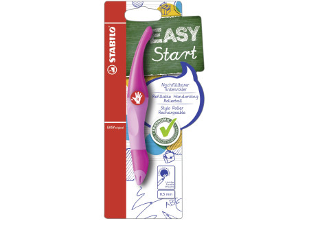 STABILO Stylo roller EASYoriginal, pour droitiers, rose