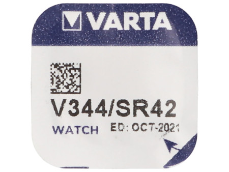 VARTA pile oxyde argent pour montres, V344 (SR42), 1,55 Volt