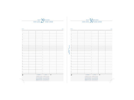 EXACOMPTA Agenda de bureau Journal 29/1, Barbara, 2027, noir