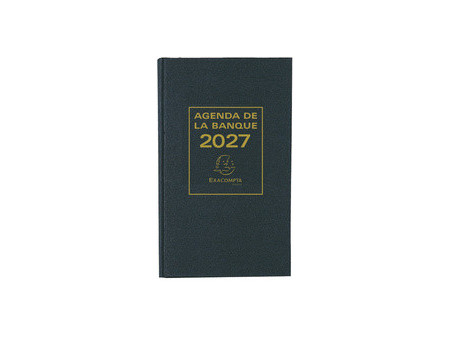 EXACOMPTA Agenda Banquier large, 2 volumes, 2027, noir