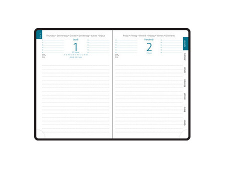 EXACOMPTA Agenda de poche EasyDay 17, 2027, Barbara, assorti