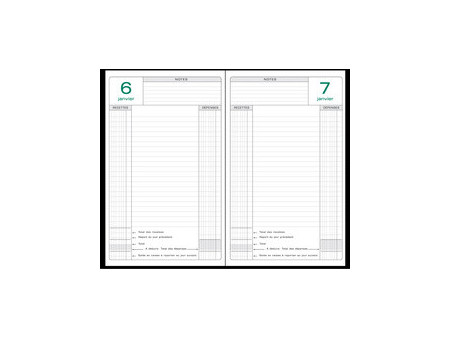 EXACOMPTA Agenda Perpétuel Caisse 210 x 148 mm, noir