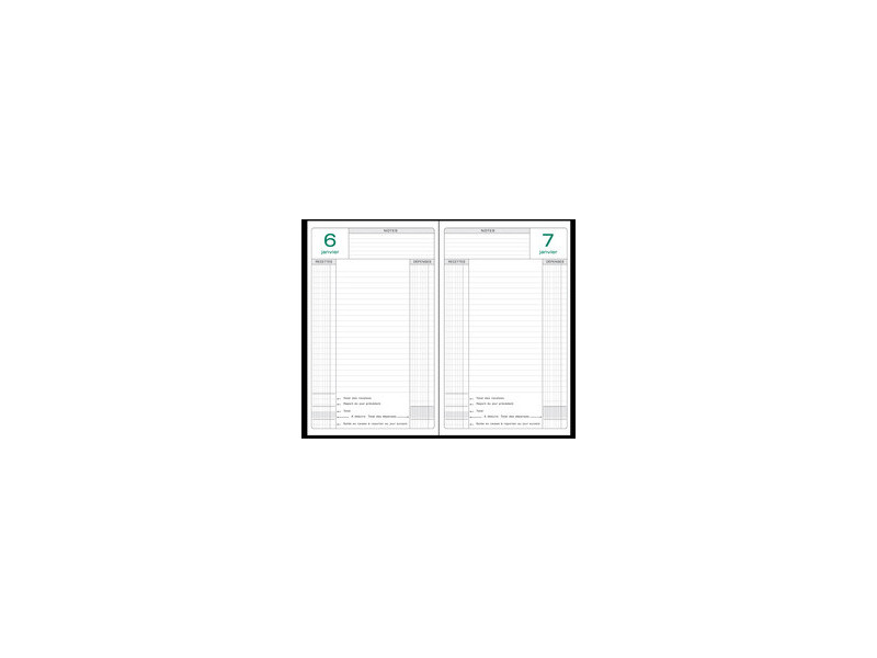 EXACOMPTA Agenda Perpétuel Caisse 210 x 148 mm, noir