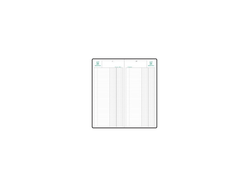 EXACOMPTA Agenda Banquier long, 1 volume, 2027, noir