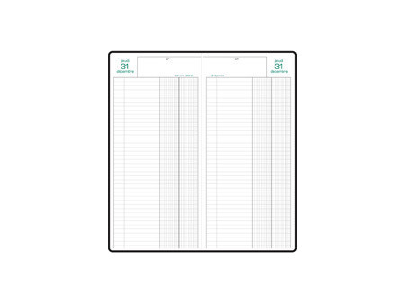EXACOMPTA Agenda Banquier long, 2 volumes, 2027, noir