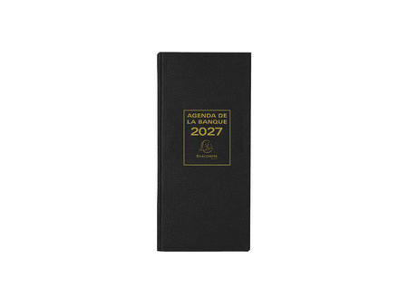 EXACOMPTA Agenda Banquier long, 2 volumes, 2027, noir