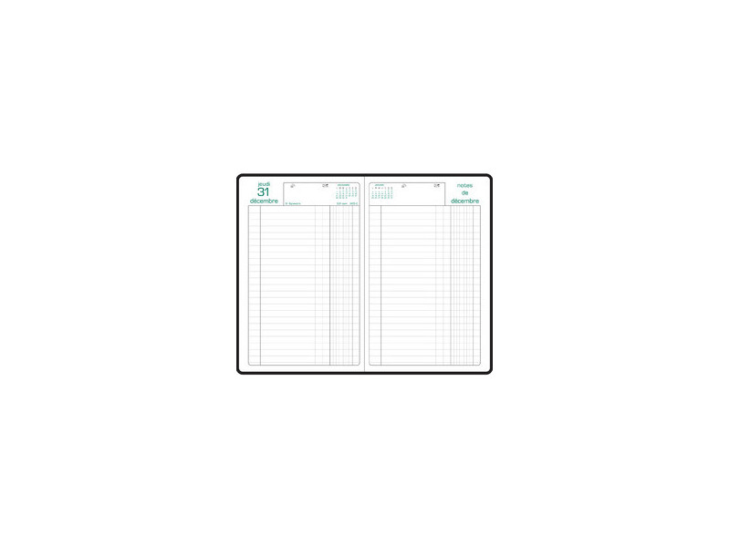 EXACOMPTA Agenda Carré Euro/Cents, 135 x 210 mm, 2027, noir