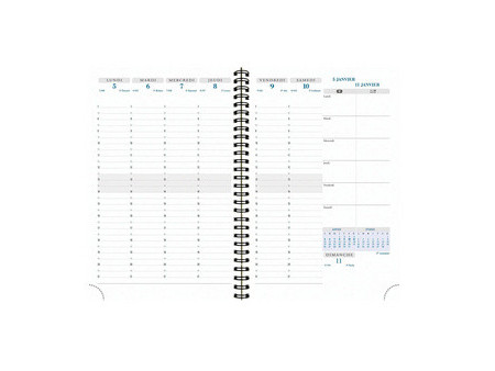 EXACOMPTA Agenda de bureau HORIZONS 20S, 2027, bleu marine