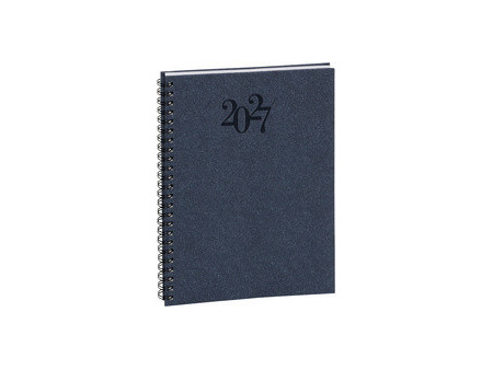 EXACOMPTA Agenda de bureau HORIZONS 20S, 2027, bleu marine