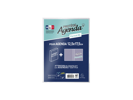EXACOMPTA Protège-agenda STANDARD, en PVC, translucide