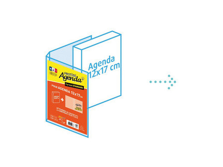 EXACOMPTA Protège-agenda STANDARD, en PVC, translucide