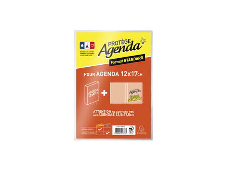 EXACOMPTA Protège-agenda STANDARD, en PVC, translucide