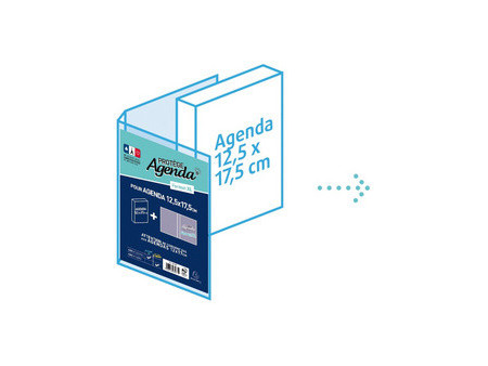 EXACOMPTA Protège-agenda STANDARD, en PVC, translucide