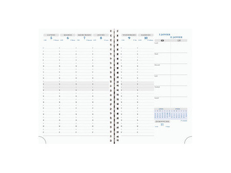 EXACOMPTA Agenda SAD 20S VERONE 2026/2027, 16 mois, noir